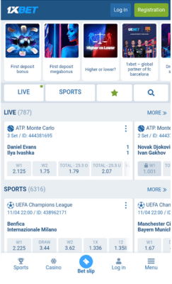 Capture d'écran de l'application 1xbet APK - #1