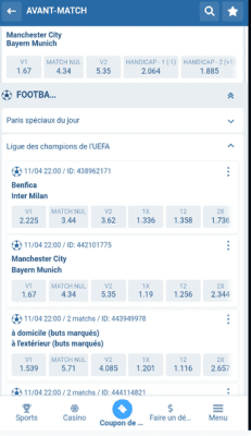 Capture d'écran de l'application 1xbet APK - #7