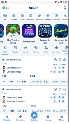 Capture d'écran de l'application 1xbet APK - #9