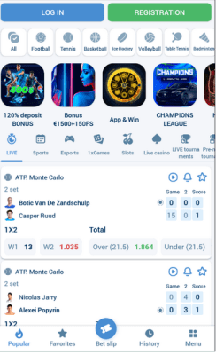 Capture d'écran de l'application 1xbet APK - #13