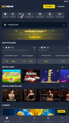 Capture d'écran de l'application Betmomo APK - #1