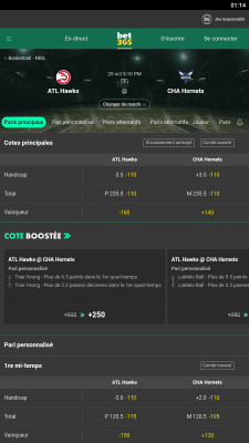 Capture d'écran de l'application Bet365 - #3