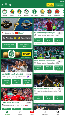 Capture d'écran de l'application Unibet APK - #1