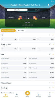 Capture d'écran de l'application Melbet APK - #4