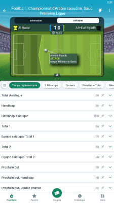 Capture d'écran de l'application BetWinner - #3