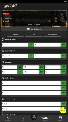 Capture d'écran de l'application Lonase Bet - #4