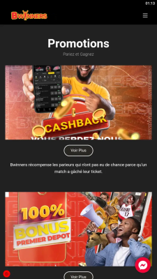 Capture d'écran de l'application Bwinners - #5