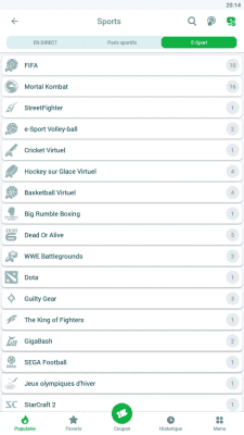Capture d'écran de l'application 22Bet - #4