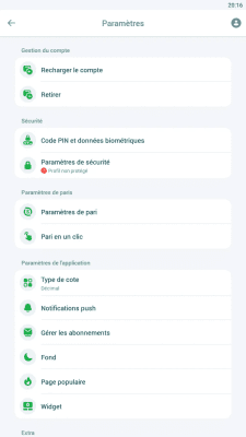 Capture d'écran de l'application 22Bet - #5