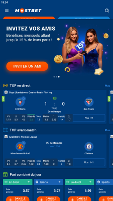 Capture d'écran de l'application Mostbet - #1