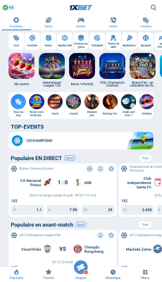 Capture d'écran de l'application 1xbet - #1