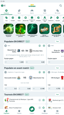 Capture d'écran de l'application BetWinner - #1