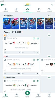 Capture d'écran de l'application BetWinner - #2