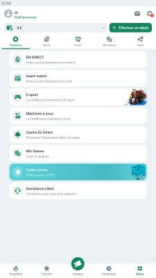 Capture d'écran de l'application BetWinner - #6