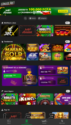 Capture d'écran de l'application Lonase Bet - #4