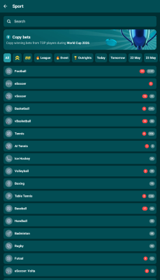 Capture d'écran de l'application 22Bet - #2