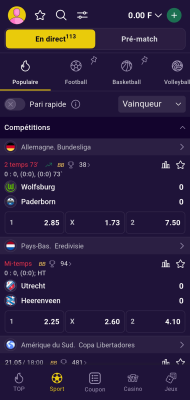 Capture d'écran de l'application Betmomo - #2