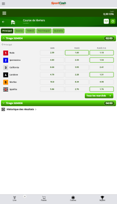 Capture d'écran de l'application Sportcash - #5