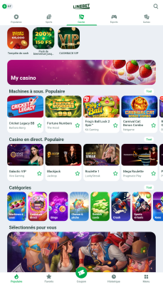 Capture d'écran de l'application Linebet - #2