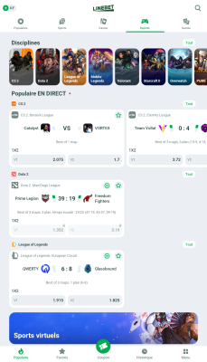 Capture d'écran de l'application Linebet - #3