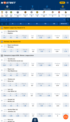 Capture d'écran de l'application Mostbet - #2