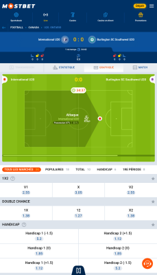 Capture d'écran de l'application Mostbet - #3
