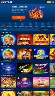 Capture d'écran de l'application Mostbet - #4