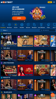 Capture d'écran de l'application Mostbet - #5